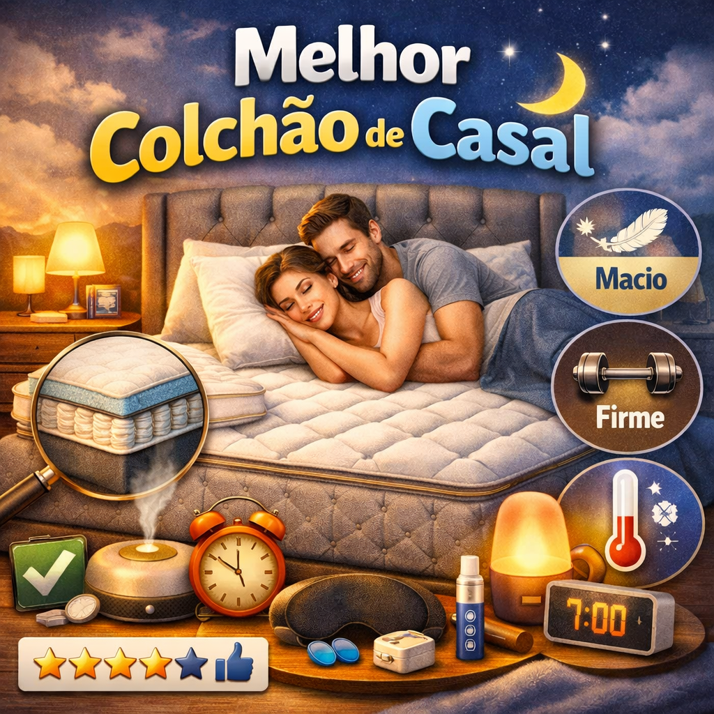 Encontre o melhor colchão de casal para dormir melhor a dois. Veja comparativos, avaliações e dicas para fazer a escolha certa em 2026.